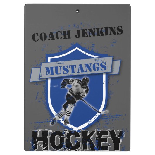 アイスホッケーはあなた自身の一流の用箋挟を加えます クリップボード (裏面)