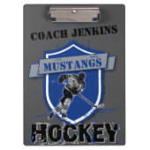 アイスホッケーはあなた自身の一流の用箋挟を加えます クリップボード (正面)