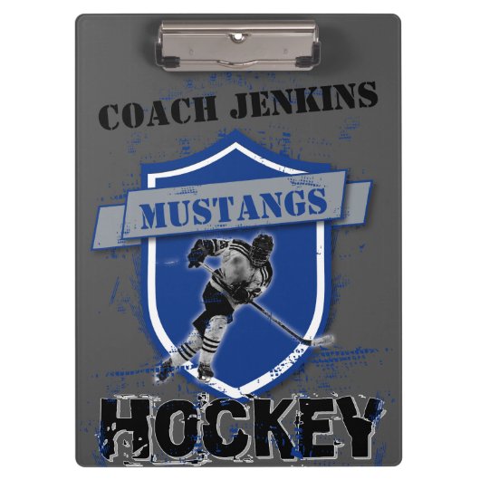 アイスホッケーはあなた自身の一流の用箋挟を加えます クリップボード (正面)