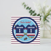 アイスホッケーはジャージーV2の第1誕生会を結び付けます 招待状 (スタンド正面)