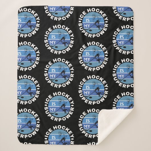 アイスホッケーは私の超大国 シェルパブランケット (正面)