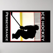 アイスホッケーやる気を起こさせるポスター – Perserverance ポスター (正面)