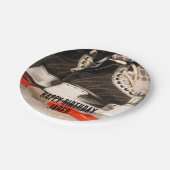 アイスホッケーをテーマにした誕生日紙プレート ペーパープレート (アングル)