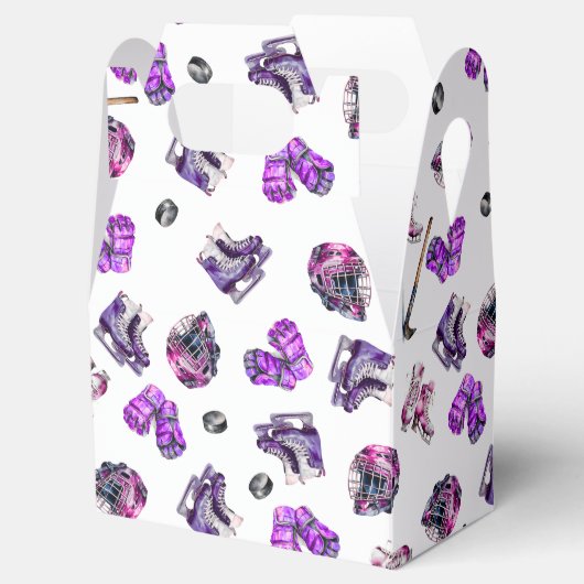 アイスホッケーアイススケートで滑るガールズピンクパープル誕生日 フェイバーボックス (オープン)