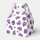 アイスホッケーアイススケートで滑るガールズピンクパープル誕生日 フェイバーボックス (正面サイド)