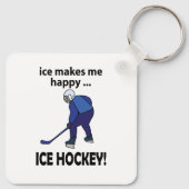 アイスホッケーアイスホッケーで幸せ キーホルダー (裏面)