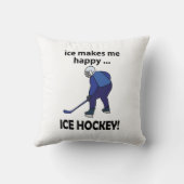アイスホッケーアイスホッケーで幸せ クッション (裏面)