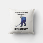 アイスホッケーアイスホッケーで幸せ クッション (正面)
