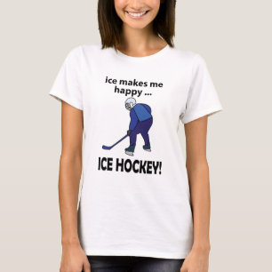 アイスホッケーアイスホッケーで幸せ Tシャツ