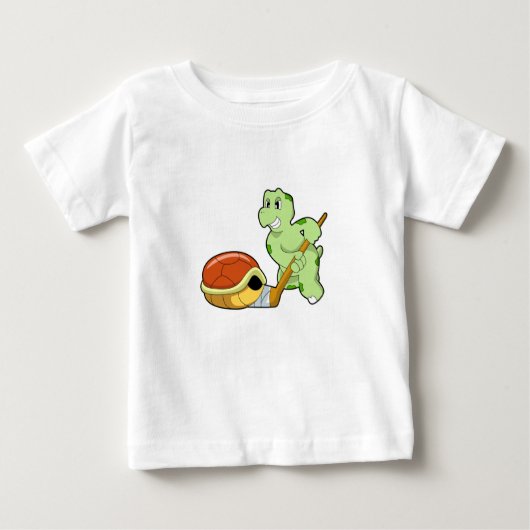 アイスホッケーアイスホッケースティック ベビーTシャツ (正面)