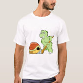 アイスホッケーアイスホッケースティック Tシャツ (正面)