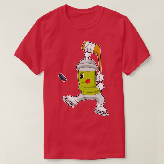 アイスホッケーアイスホッケースティック Tシャツ (デザイン正面)
