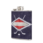 アイスホッケーオーストリア国旗のロゴスキットル フラスク (左)