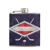 アイスホッケーオーストリア国旗のロゴスキットル フラスク (正面)