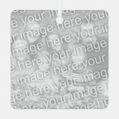 アイスホッケーカスタムスポーツスクエアのクリスマス装飾 メタルオーナメント (裏面)