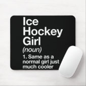 アイスホッケーガール定義おもしろい&サッシスポーツティー マウスパッド (マウス)