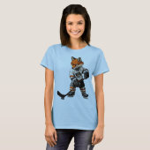 アイスホッケーキツネ Tシャツ (正面フル)