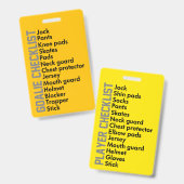 アイスホッケーギアチェックリスト バッジ (表裏)