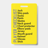 アイスホッケーギアチェックリスト バッジ (裏面)