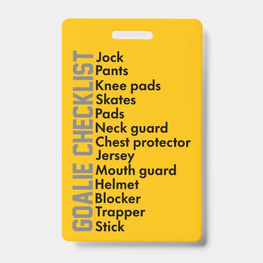 アイスホッケーギアチェックリスト バッジ (表面)