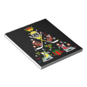 アイスホッケークリスマスオーナメントツリーおもしろいクリスマス ノートパッド (アングル)