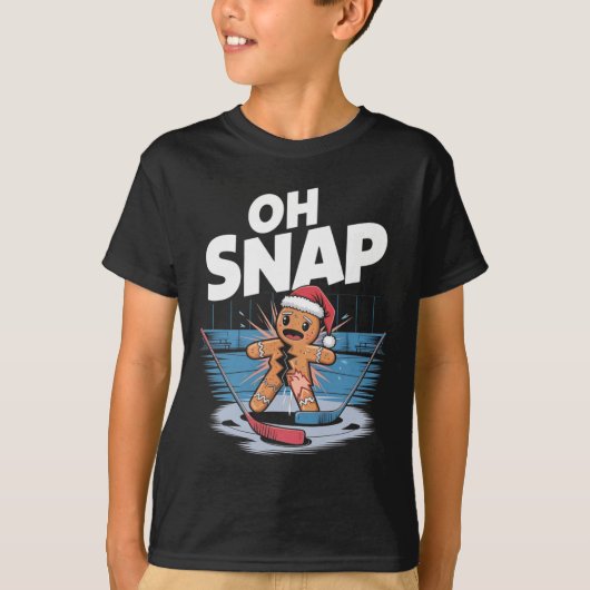 アイスホッケークリスマスジンジャーブレッド Tシャツ (正面)