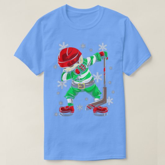 アイスホッケークリスマスダビング分隊の装飾クリスマス Tシャツ (デザイン正面)