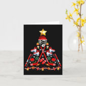 アイスホッケークリスマスツリーおもしろいクリスマスPjs Player Spor カード (黄色い花)