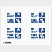 アイスホッケークールデザイン 長方形シール (シート)