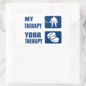 アイスホッケークールデザイン 長方形シール (バッグ)