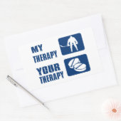 アイスホッケークールデザイン 長方形シール (封筒)