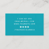 アイスホッケーコーチインストラクターブルーソーシャルメディアクール 名刺 (裏面)