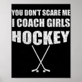 アイスホッケーコーチ私を怖がらせるコーチ女の子 ポスター (正面)