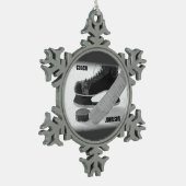 アイスホッケーコーチ スノーフレークピューターオーナメント (左)