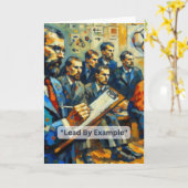 アイスホッケーコーチ「例によってリード」 カード (黄色い花)