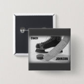 アイスホッケーコーチ 缶バッジ (正面&裏面)