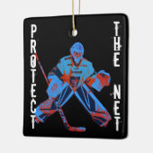 アイスホッケーゴアリースポーツクリスマスツリーオーナメント セラミックオーナメント (左)