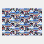アイスホッケーゴアリーテーマ ラッピングペーパーシート (正面3)