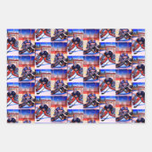 アイスホッケーゴアリーテーマ ラッピングペーパーシート (正面2)