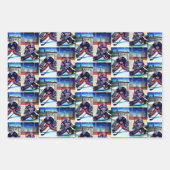 アイスホッケーゴアリーテーマ ラッピングペーパーシート (正面)