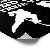 アイスホッケーゴアリーホッケー選手がテイで火を放つ ポスター (角)