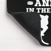 アイスホッケーゴアリーホッケー選手がテイで火を放つ マウスパッド (コーナー)