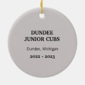 アイスホッケーゴアリー図解入りの、写真付きのセラミックオーナメント セラミックオーナメント (裏面)