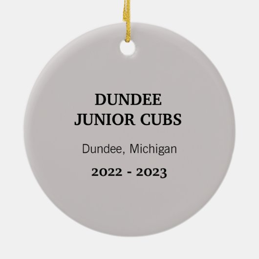 アイスホッケーゴアリー図解入りの、写真付きのセラミックオーナメント セラミックオーナメント (裏面)