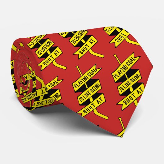 アイスホッケーゴアリー引用文スポーツタイ ネクタイ (ロール)