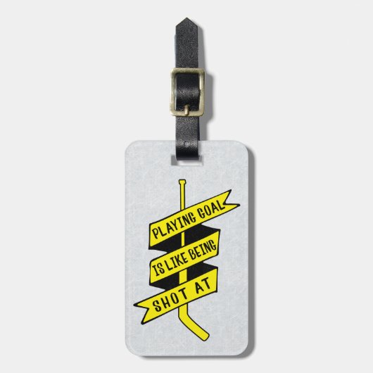 アイスホッケーゴアリー引用文ラゲッジタグテンプレート ラゲッジタグ (正面縦)