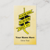 アイスホッケーゴアリー引用文名刺テンプレート 名刺 (正面)