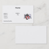 アイスホッケーゴアリー現実的ベクトルイラストレーション 名刺 (正面/裏面)