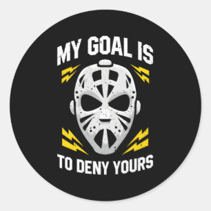 アイスホッケーゴアリー私のゴールはあなたのホッケーを否定する ラウンドシール