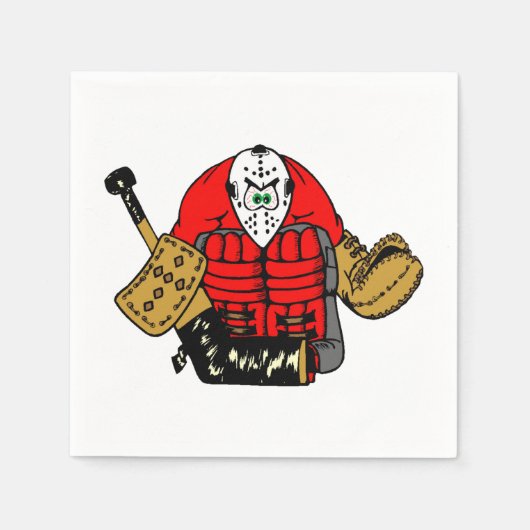 アイスホッケーゴアリー誕生日パーティー スタンダードカクテルナプキン (正面)